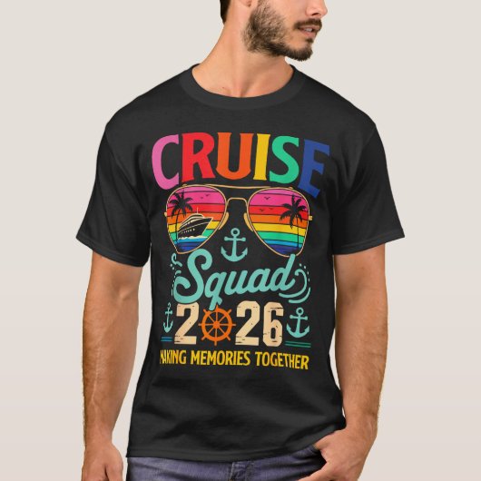 Cruise Squad 2026 Family Group Matching Summer Vac T-shirt (Voorkant)