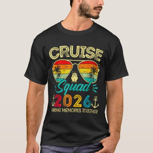 Cruise Squad 2026 Family Group Matching Summer Vac T-shirt (Voorkant)