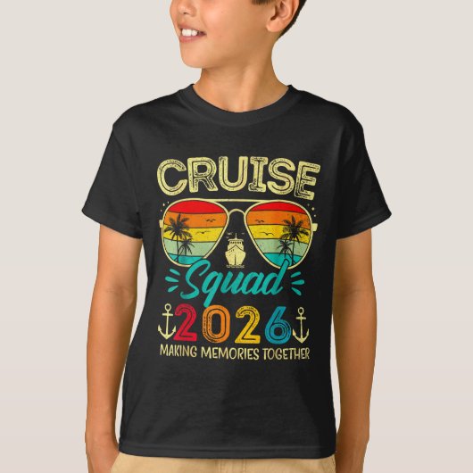 Cruise Squad 2026 Family Group Matching Summer Vac T-shirt (Voorkant)