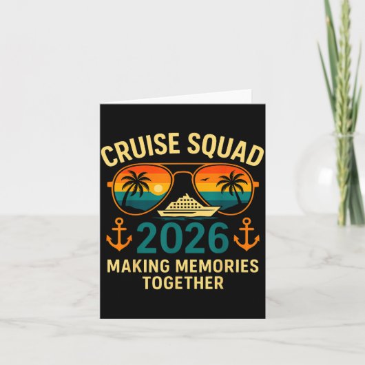 Cruise Squad 2026 Family Vacation Matching Group S Kaart (Voorkant)
