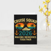 Cruise Squad 2026 Family Vacation Matching Group S Kaart (Gele Bloem)