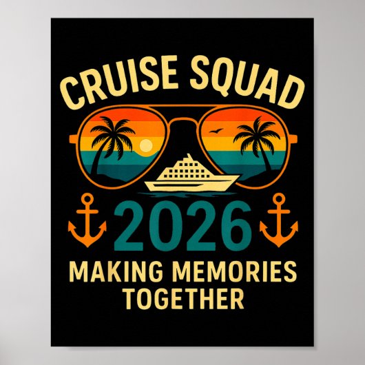 Cruise Squad 2026 Family Vacation Matching Group S Poster (Voorkant)