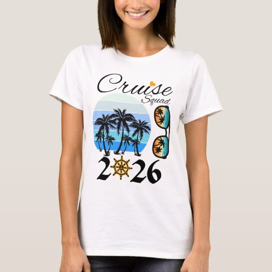 Cruise Squad 2026 Family Vacation T-shirt (Voorkant)