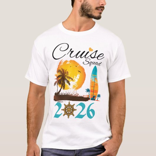 Cruise Squad 2026 Family Vacation T-shirt (Voorkant)