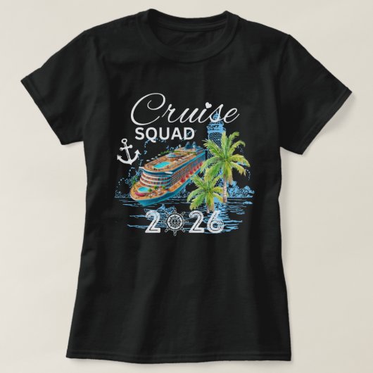 Cruise Squad 2026 Family Vacation T-shirt (Design voorkant)