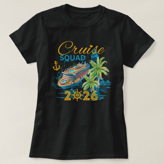 Cruise Squad 2026 Family Vacation T-shirt (Design voorkant)
