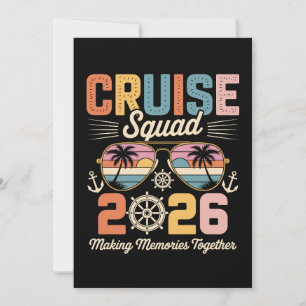 Cruise Squad 2026 Gezinsvakantie Retro Vintage Kaart
