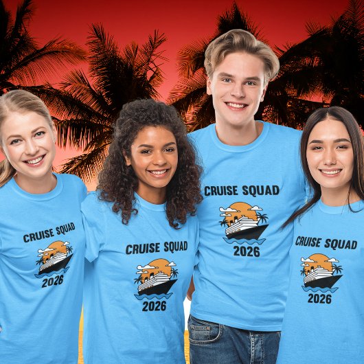 Cruise Squad 2026 Matching Groep Design T-shirt
