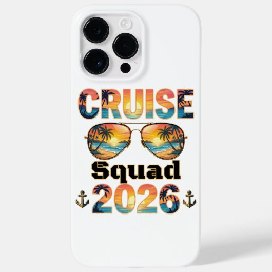 Cruise Squad 2026 - Retro Zonsondergang Case-Mate iPhone Case (Achterkant)
