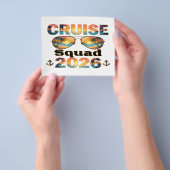 Cruise Squad 2026 - Retro Zonsondergang Flyer (Hand)