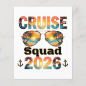 Cruise Squad 2026 - Retro Zonsondergang Flyer (Achterkant)