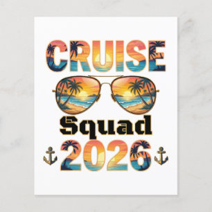 Cruise Squad 2026 - Retro Zonsondergang Flyer