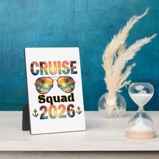 Cruise Squad 2026 - Retro Zonsondergang Fotoplaat (Zijkant)