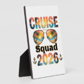 Cruise Squad 2026 - Retro Zonsondergang Fotoplaat (Zijkant)