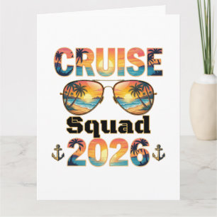 Cruise Squad 2026 - Retro Zonsondergang Kaart