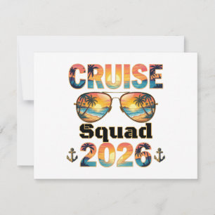 Cruise Squad 2026 - Retro Zonsondergang Kaart