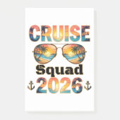 Cruise Squad 2026 - Retro Zonsondergang Post-it® Notes (Voorkant)