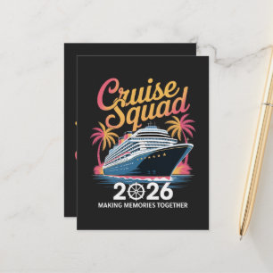 Cruise Squad 2026 Zomer Vakantie Aankondigingskaart