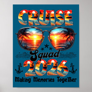 Cruise squad 2026 zomer vakantie bijpassende famil poster