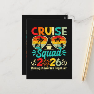 Cruise Squad 2026 Zomer Vakantie Matching Familie  Briefkaart