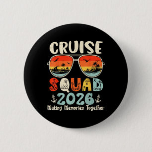 Cruise Squad 2026 Zomer Vakantie Matching Familie  Ronde Button 5,7 Cm