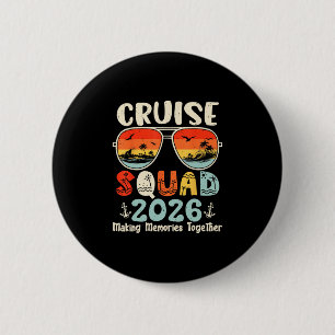 Cruise Squad 2026 Zomer Vakantie Matching Familie Ronde Button 5,7 Cm