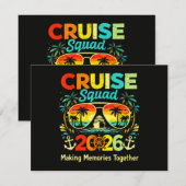 Cruise Squad 2026 Zomer Vakantie Save The Date (Voorkant / Achterkant)