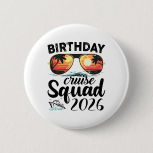 Cruise Squad 2026 Zomer Vakantie Trip Groep Match Ronde Button 5,7 Cm