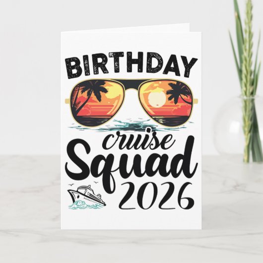 Cruise Squad 2026 Zomer Vakantie Trip Groepsmatch Kaart (Voorkant)