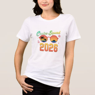 Cruise Squad 2026 Zonsondergang Kleuren Tri-Blend Shirt