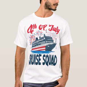 Cruise Squad 4 juli Patriottische Amerikaanse Vlag T-shirt