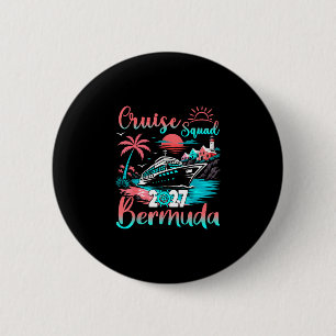 Cruise squad bermuda 2027 tropische vakantie famil ronde button 5,7 cm