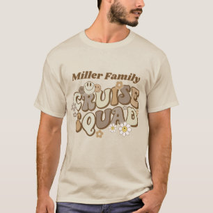 Cruise Squad Custom Familienaam Groovy Retro T-shirt