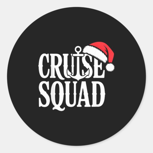 Cruise Squad Festive Srit Nautical Lovers Christma Ronde Sticker (Voorkant)