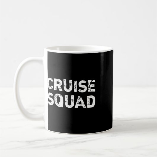 Cruise Squad Funny Vacation Trip Distressed Family Koffiemok (Links)