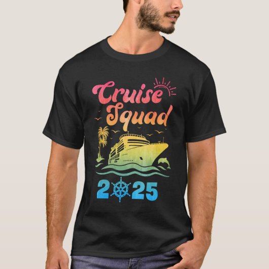 Cruise Squad Mijn eerste Cruise 2025 Vakantie Matc T-shirt (Voorkant)