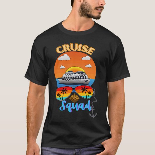 Cruise Squad Vacation Travel Family Friends Group T-shirt (Voorkant)