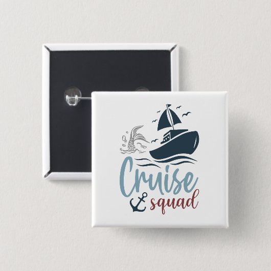 Cruise Squad Vierkante Button 5,1 Cm (Voorkant /achterkant)