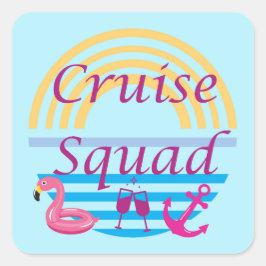 Cruise Squad Vierkante Sticker