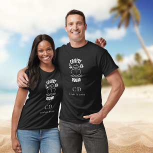 Cruise squad zwarte witte monogram t-shirt