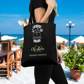 Cruise squad zwarte witte monogram tote bag