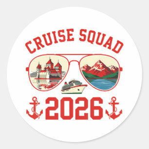Cruise Squad Zwitserland Vakantietrip 2026 Ronde Sticker
