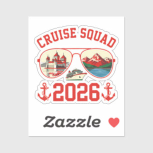 Cruise Squad Zwitserland Vakantietrip 2026 Sticker