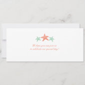 Cruise Starfish Boarding Pass Wedding Kaart (Achterkant)