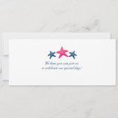 Cruise Starfish Boarding Pass Wedding Kaart (Achterkant)