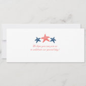 Cruise Starfish Boarding Pass Wedding Kaart (Achterkant)