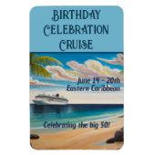 Cruise Stateroom Deur Tropische Strandmagneet Magneet (Verticaal)