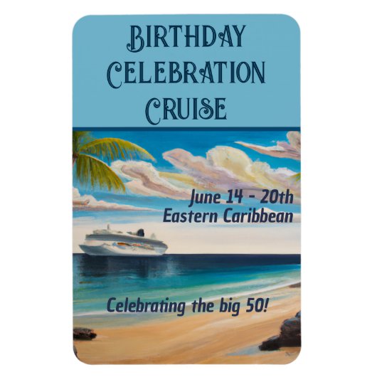 Cruise Stateroom Deur Tropische Strandmagneet Magneet (Verticaal)