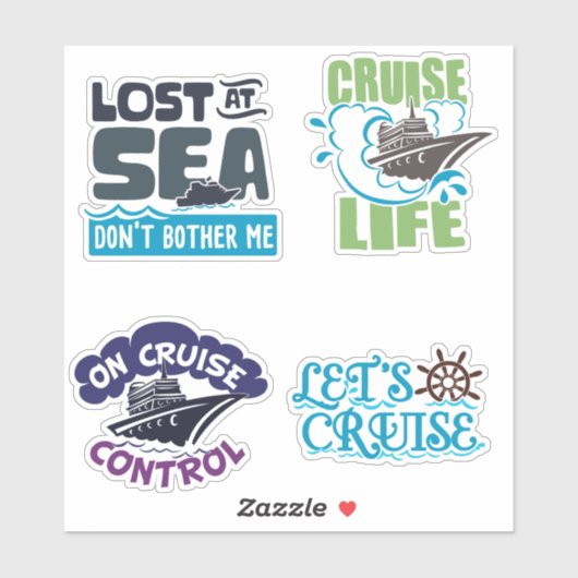 Cruise Stickers set 1 vakantieschip (Vel)