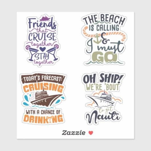 Cruise Stickers Set 2 vakantieschip (Vel)